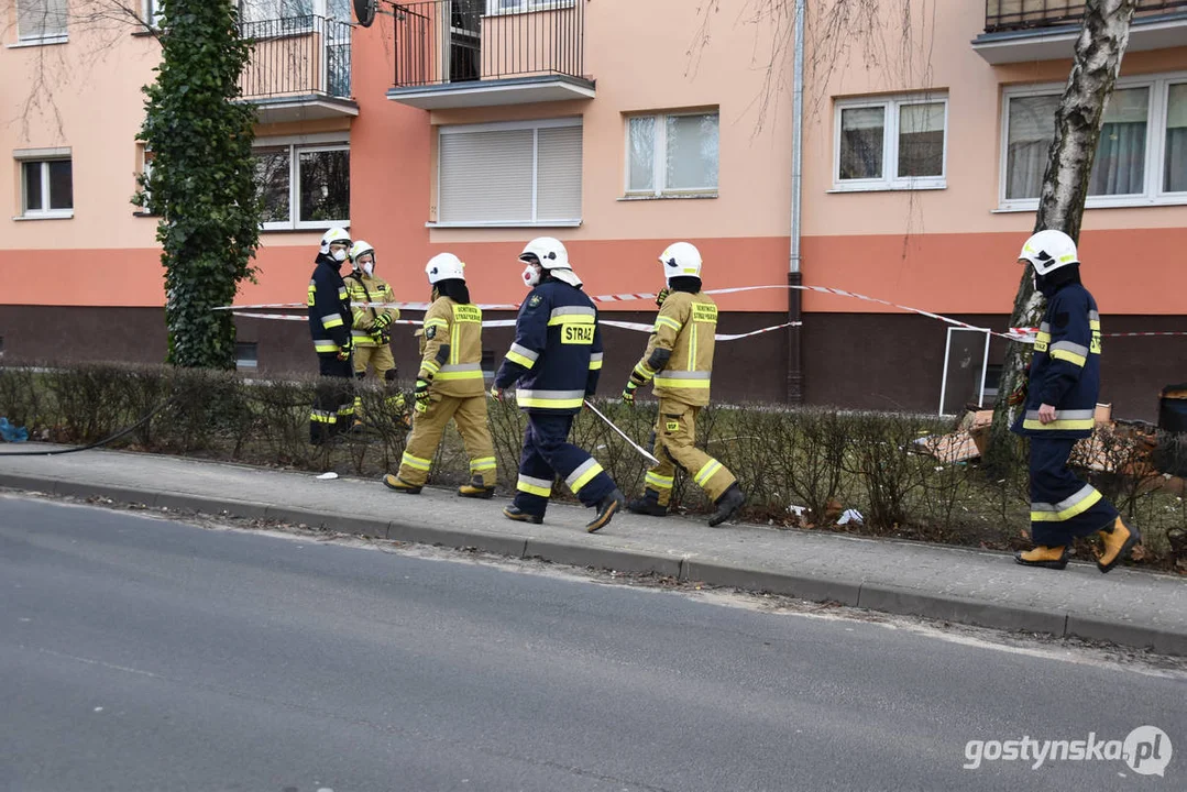 Pożar mieszkania na osiedlu w Gostyniu