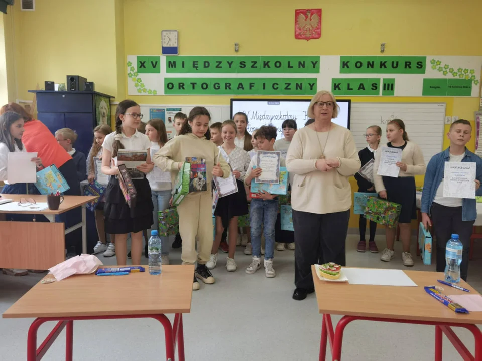 XV Międzyszkolny Konkurs Ortograficzny w Kobylinie z udziałem trzecioklasistów ze Szkoły Podstawowej w Pogorzeli