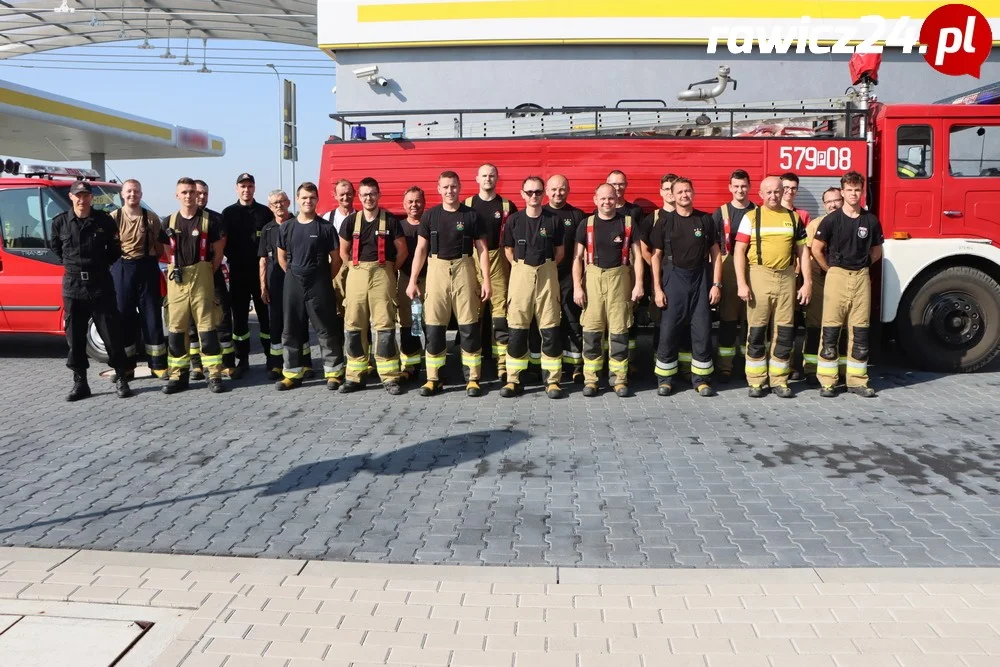 Ćwiczenia strażaków na MOP-ie Golina Wielka