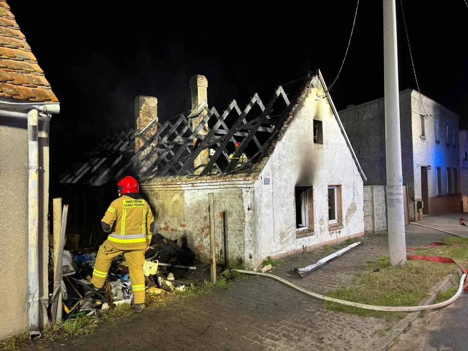 Pożar budynku mieszkalnego w Zdunach