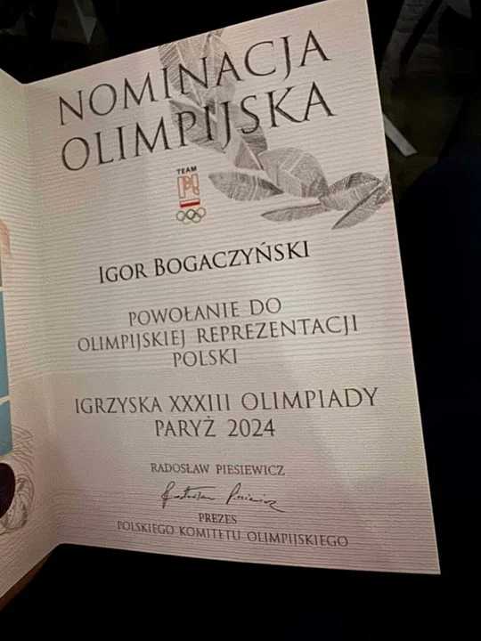 Nominacja olimpijska zawodnika MKL-u