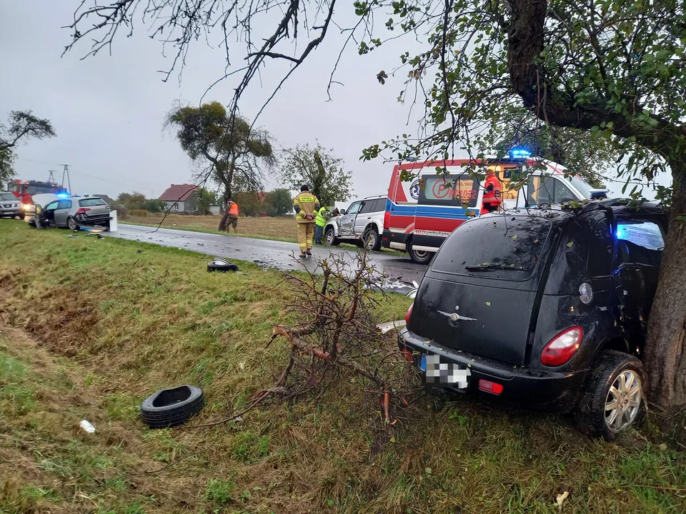 Wypadek drogowy na trasie Pępowo-Pogorzela