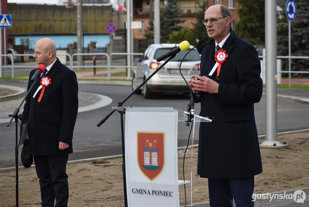 Otwarcie Ronda Powstańców Wielkopolskich w Poniecu