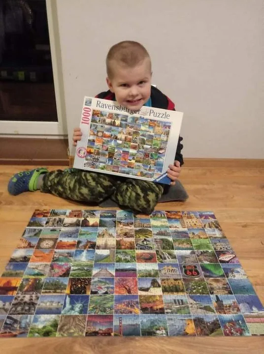 Pasją 8-letniego Kamila jest układanie puzzli