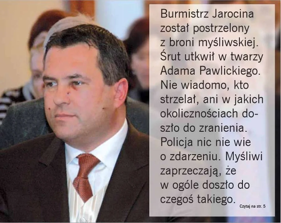 Kontuzje burmistrza Jarocina