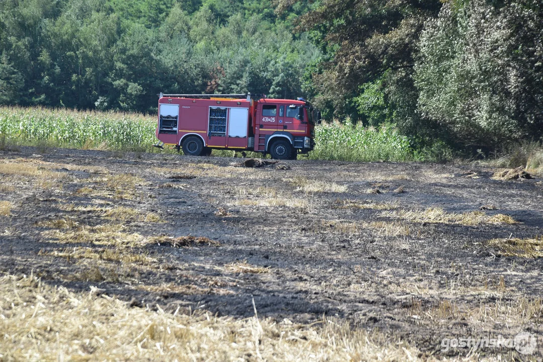 Pożar zboża w Osowie (gm. Gostyń)