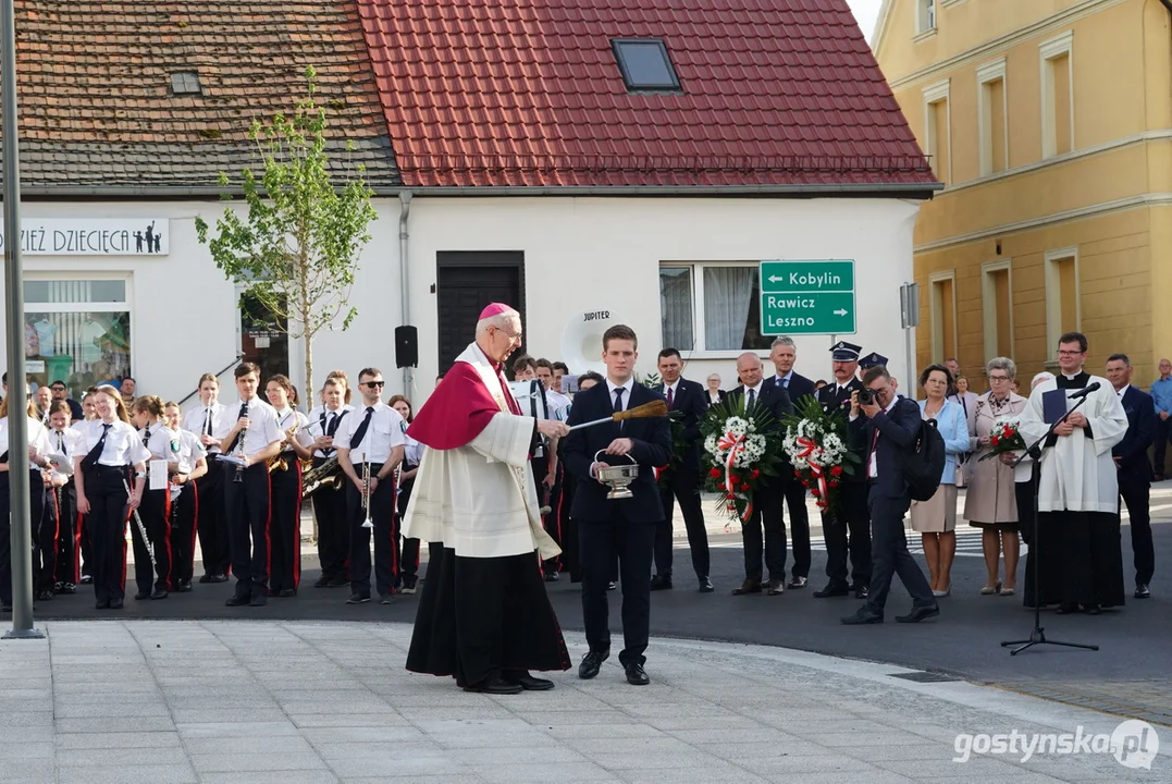 Poświęcenie figury Św. Jana Nepomucena w Krobi