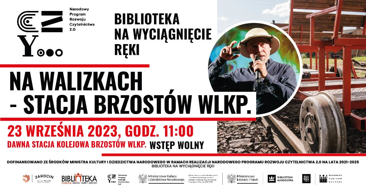 "Na walizkach". Spotkanie z podróżnikiem na stacji Brzostów. Drezyny i książki