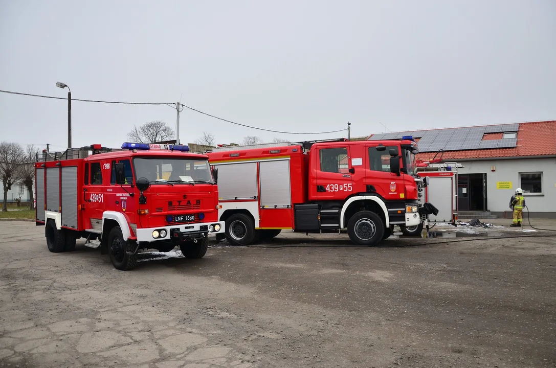 Pożar kotłowni w Karolewie