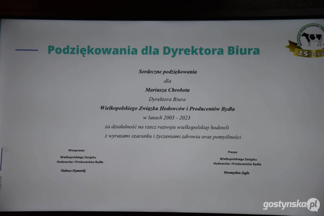 25-lecie działalności Wielkopolskiego Związku Hodowców i Producentów Bydła