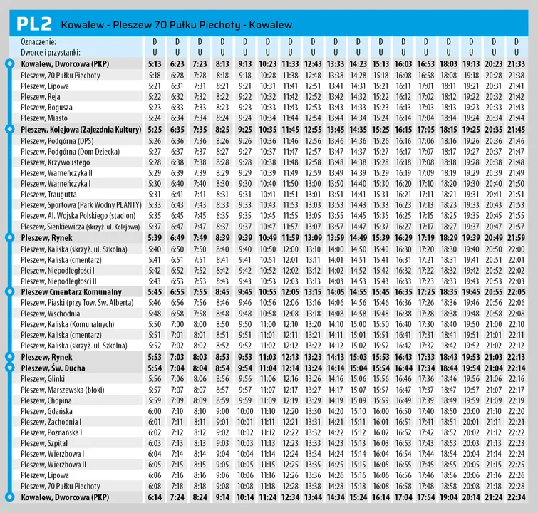 Nowe rozkłady jazdy linii PPL