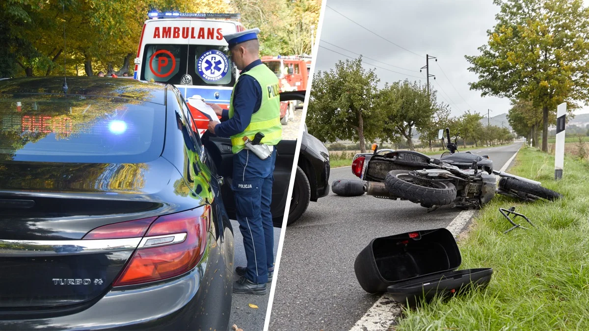 Potrącenie motorowerzystki na DW 438 (gm. Borek Wlkp.)