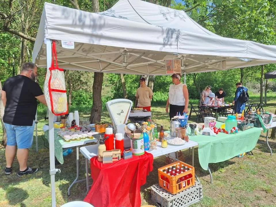 Weseli Ogrodnicy na drezynach. Piknik dla Fundacji Ogród Marzeń na stacji Brzostów Wlkp.