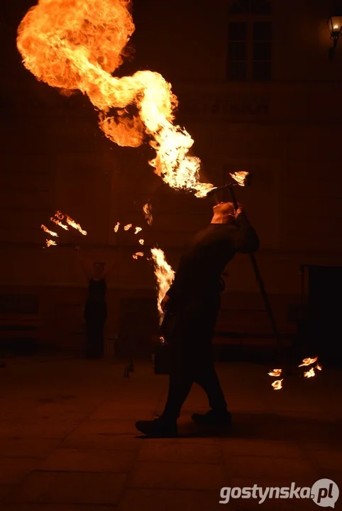 Fire Show na rynku w Krobi