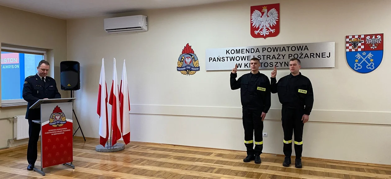 Ślubowanie nowych strażaków w Krotoszynie