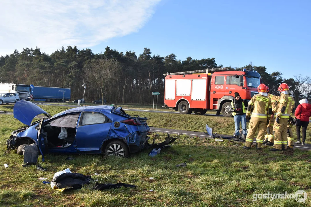 Wypadek na DW 434 Gostyń - Kunowo