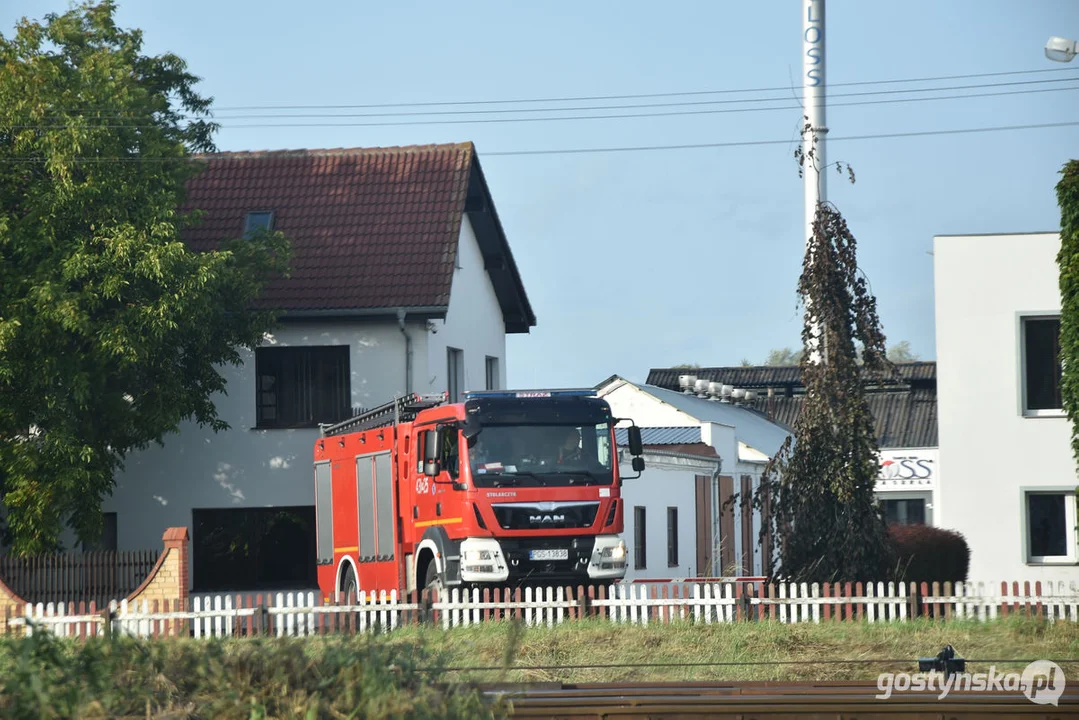 Pożar w budynku wielorodzinnym w Poniecu