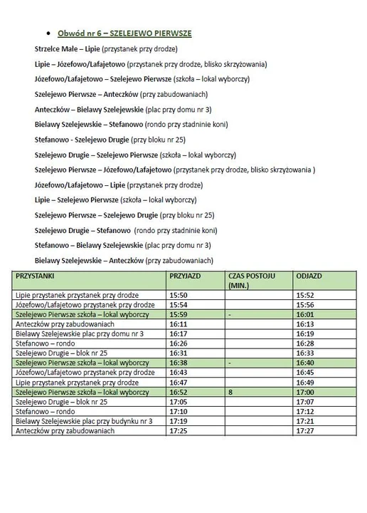 Bezpłatne dowozy do lokali wyborczych Powiat Gostyński