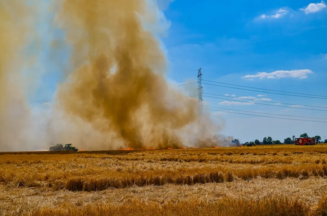 Pożar w miejscowości Trzebin