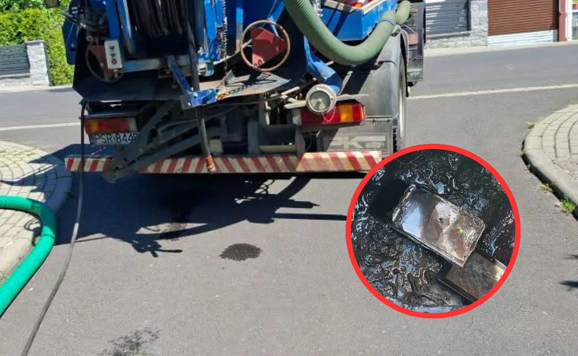 Znaleźli telefony komórkowe w kanalizacji