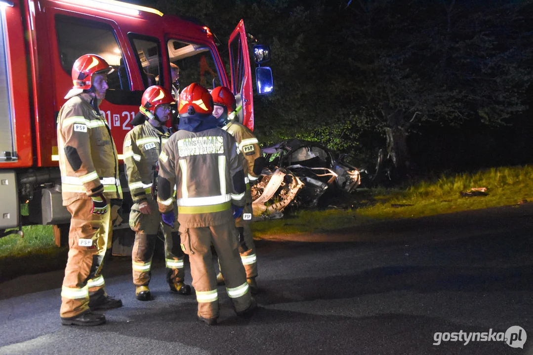 Wypadek śmiertelny na drodze Pogorzela - Gumienice