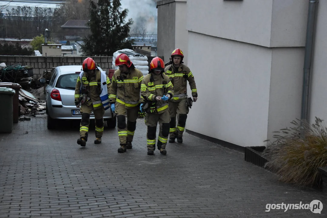 Pożar kotłowni przy ul. Willowej w Gostyniu