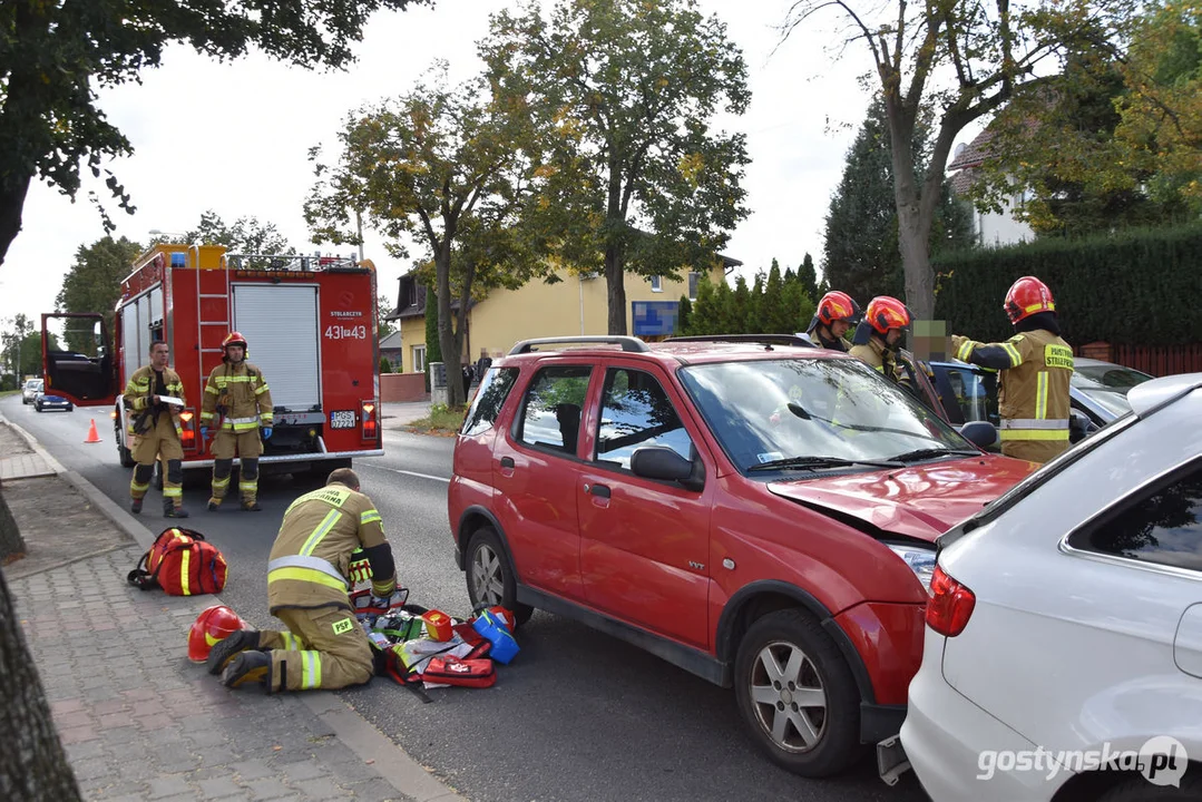 Niedzielny wypadek na ul. Wrocławskiej (DW434) w Gostyniu