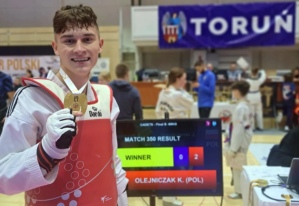 Karol Olejniczak złotym medalistą Pucharu Polski w Toruniu w taekwondo olimpijskim [ZDJĘCIA] - Zdjęcie główne