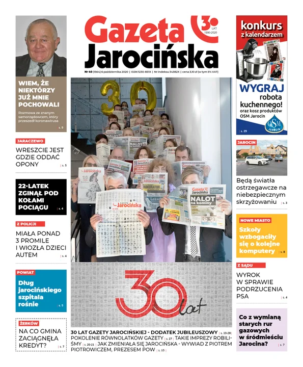 30 lat Gazety Jarocińskiej, jedynka z 2020