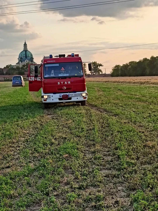 Pożar zboża na Głogówku i innych miejscowościach powiatu gostyńskiego