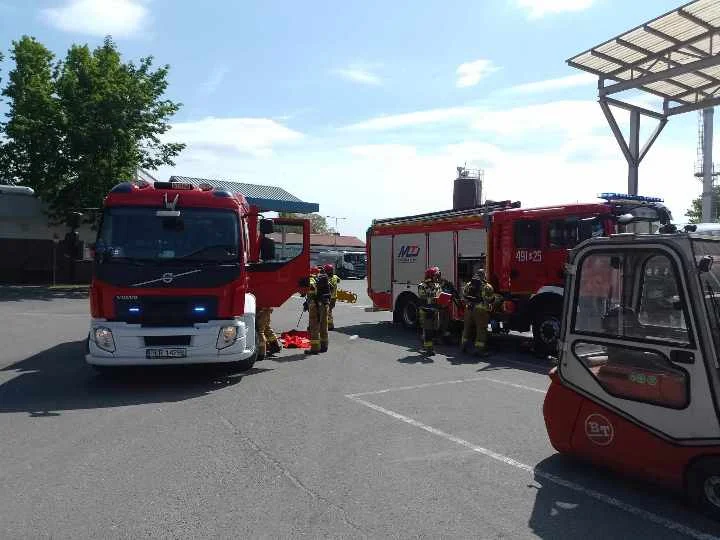 Krotoszyn. Strażacy ćwiczyli w zakładzie produkcyjnym Nutricia