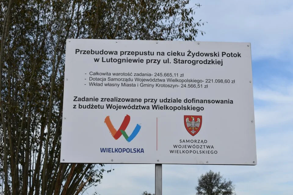 Lutogniew. Przebudowa przepustu