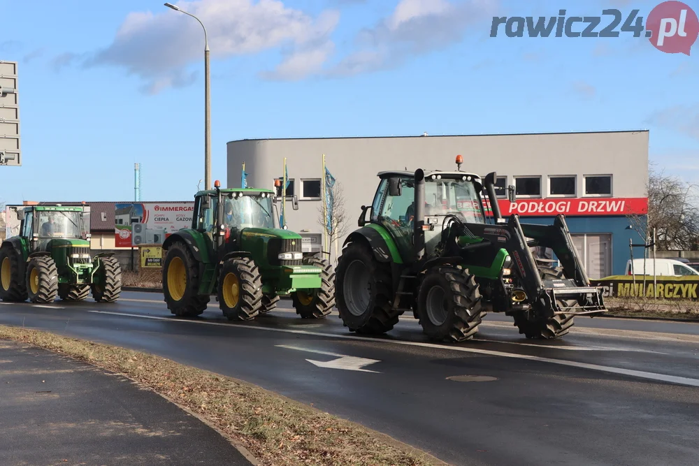 Rolnicy przejechali z gminy Miejska Górka do Rawicza i z powrotem