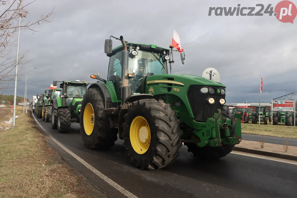 Rolnicy przejechali z gminy Miejska Górka do Rawicza i z powrotem