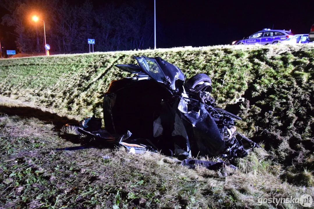 Karambol po zderzeniu z jeleniem na DK12 Borek Wielkopolski-Skokówko