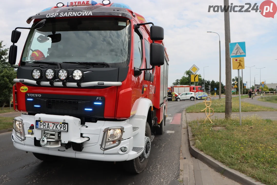 Wypadek na skrzyżowaniu ul. Przyjemskiego i Leśnej w Rawiczu