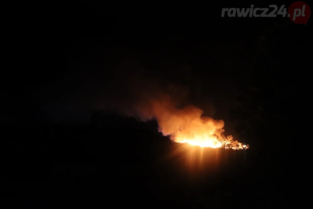 Pożar odpadów na terenie jednej z rawickich firm