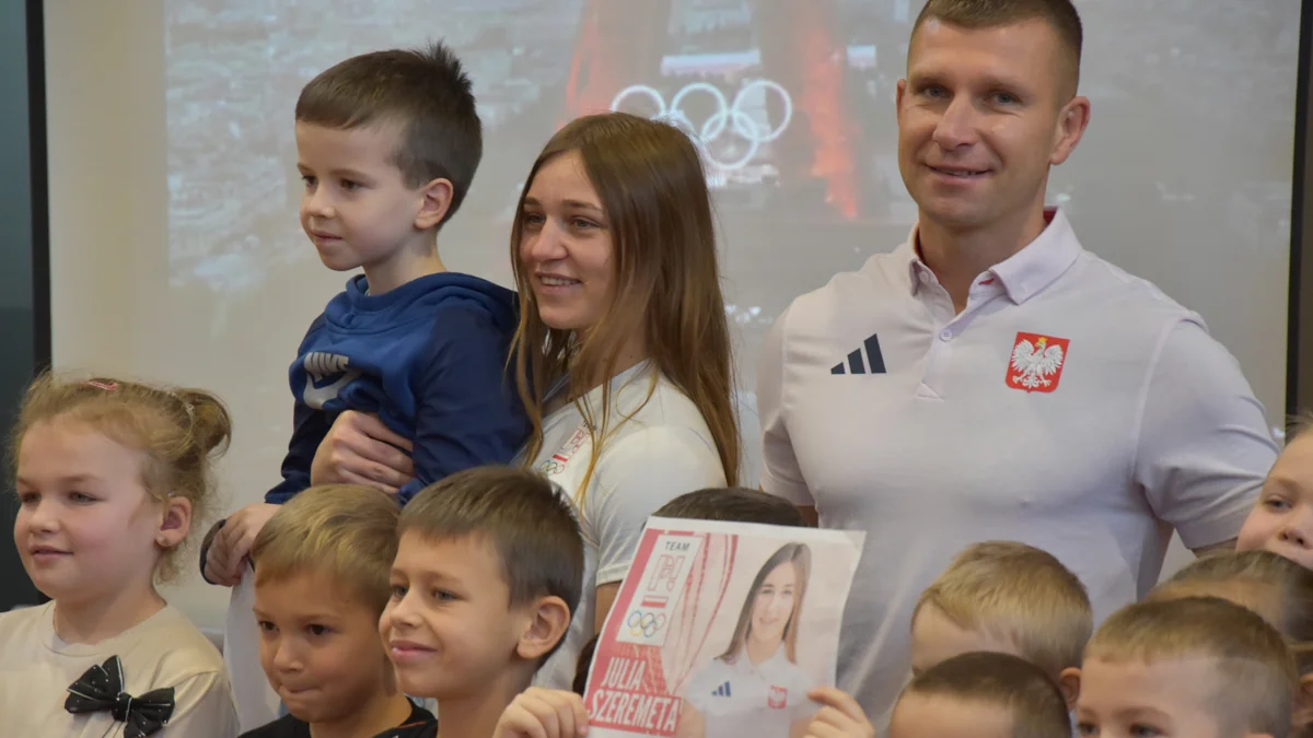 Julia Szeremeta i Tomasz Dylak w Szkole Podstawowej nr 3 w Gostyniu