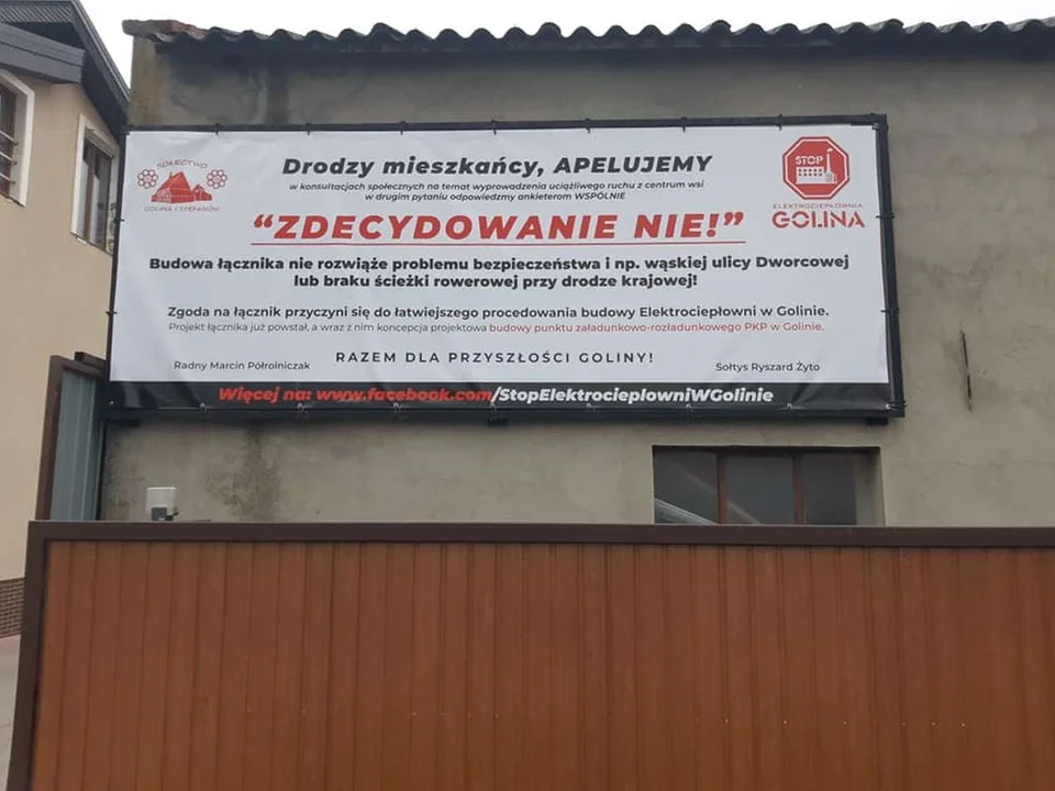 Mieszkańcy Goliny protestują