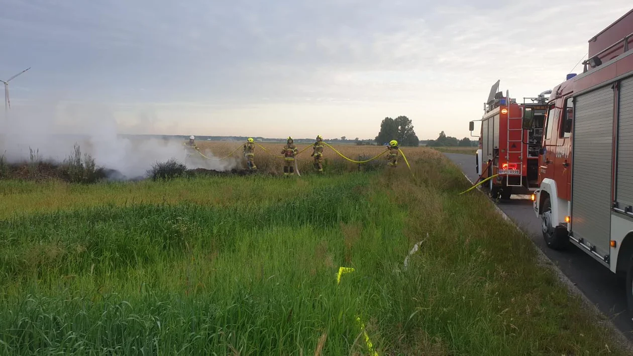 Pożar słomy między Choczem a Białobłotami