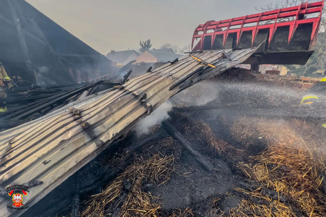 Staniew. Pożar budynku gospodarczego