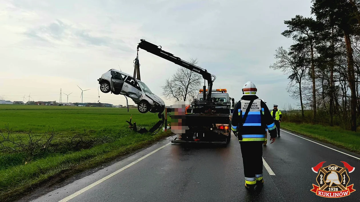 Szaleńczy rajd na DK36 pod Krotoszynem. Sprawca trzech kolizji zatrzymany w lesie