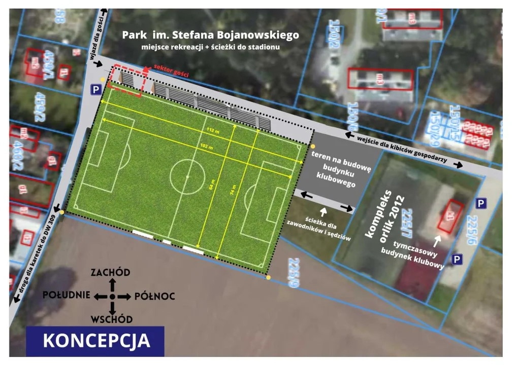 Pozyskanie gruntu pod budowę pełnowymiarowego boiska piłkarskiego