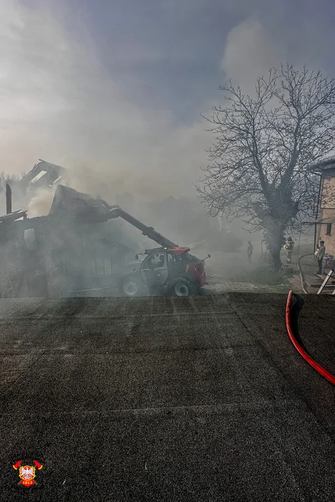 Staniew. Pożar budynku gospodarczego