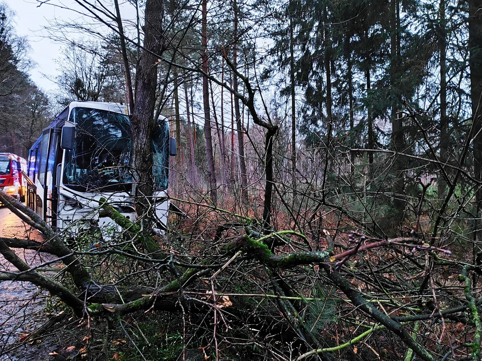 Pomocy rannemu w wypadku udzielał strażak z gminy Jutrosin