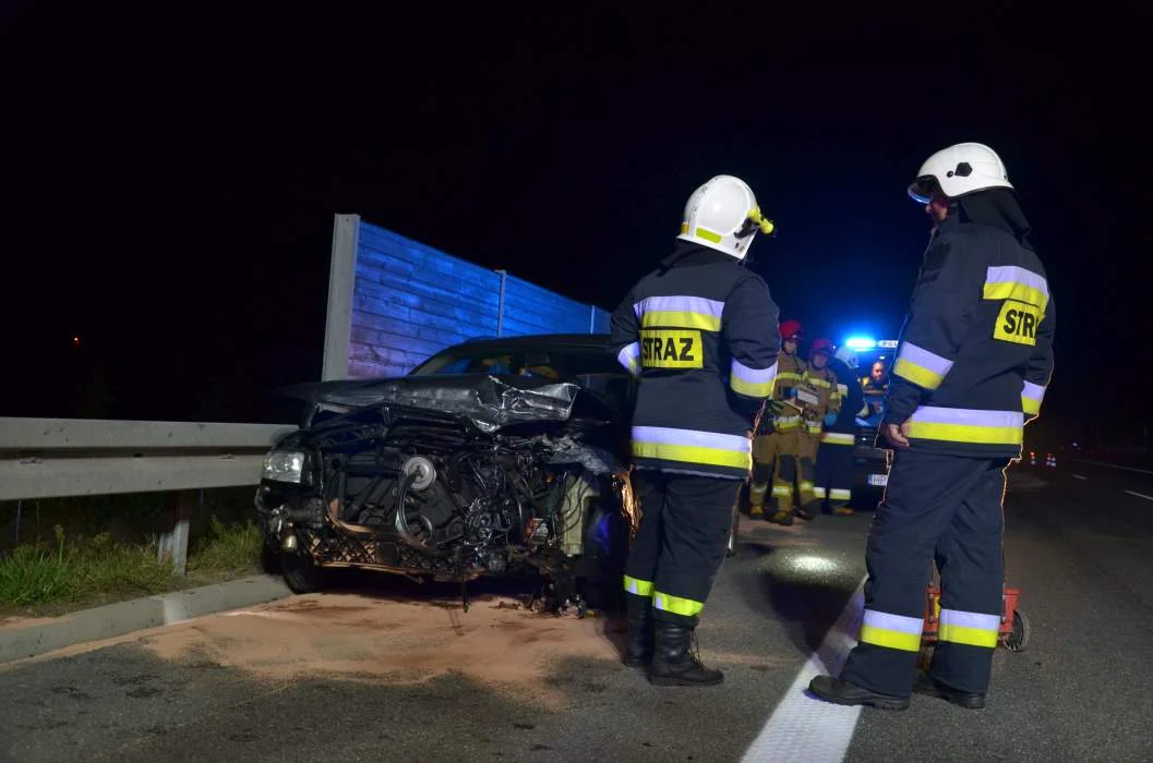 Pijany kierowca audii spowodował kolizję na obowodnicy Jarocina