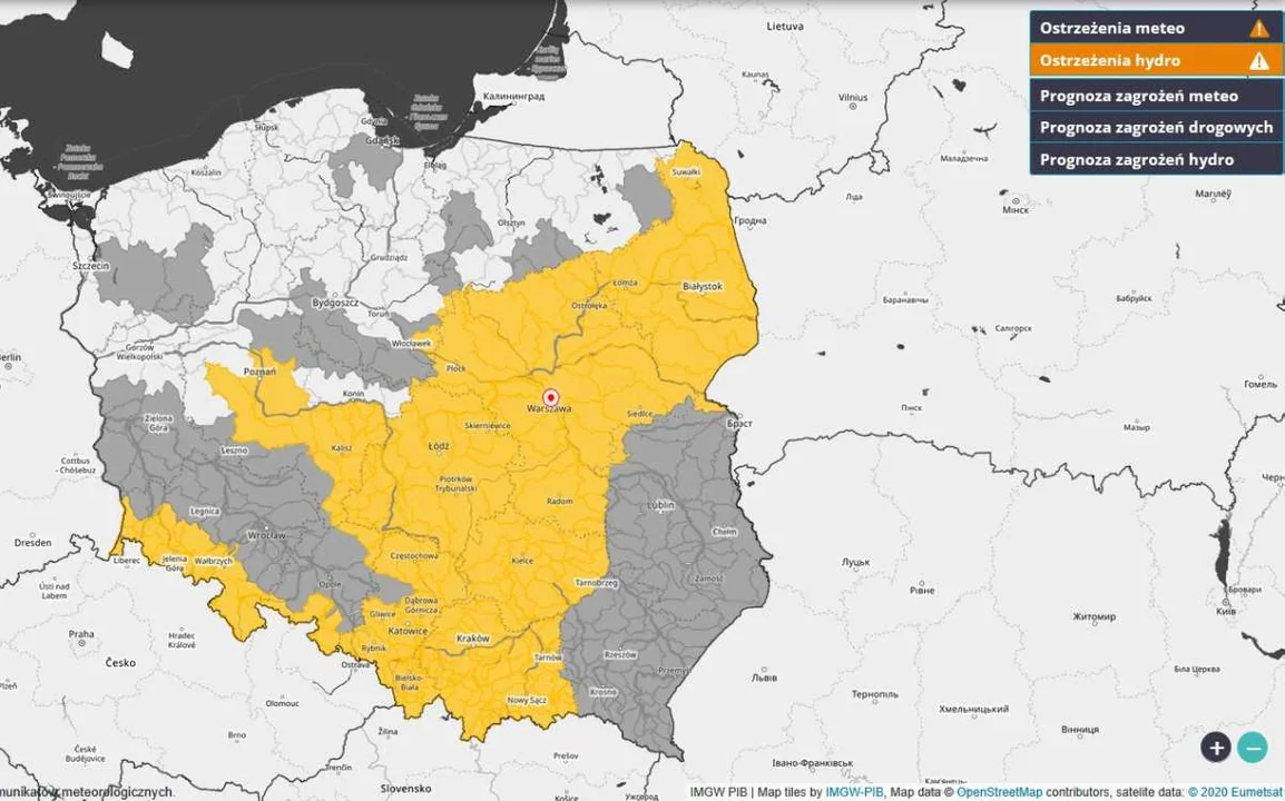 Alert IMGW dla powiatu jarocińskiego