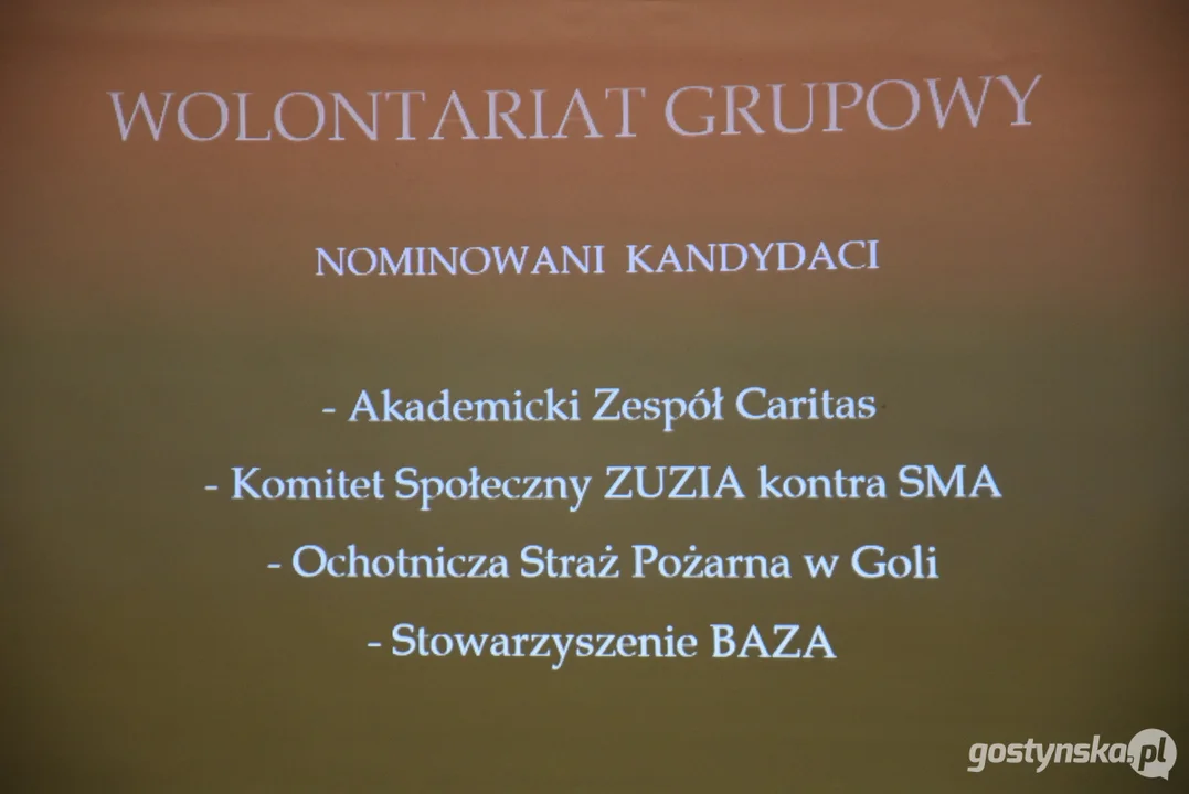 Zapowiedź konkursu Wolontariusza Roku 2022 Powiatu Gostyńskiego