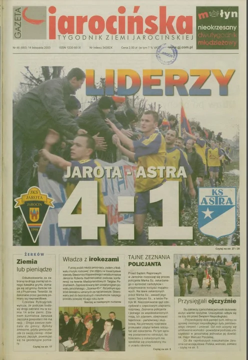 Jedynka Gazety Jarocińskiej z 2003