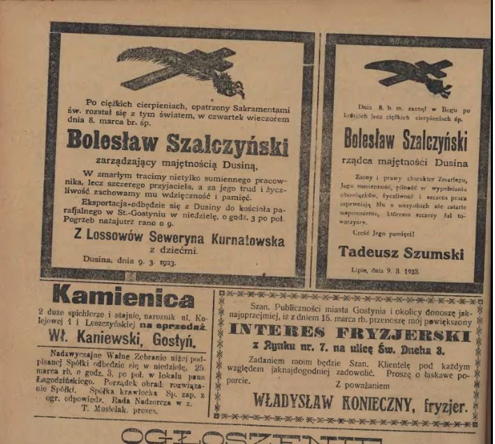 Zakupy przed Wielkanocą w Gostyniu 100 lat temu. Świąteczna reklama